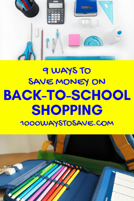 Families spend an average of $688 on their children during the back-to-school season. While that may be what the majority is spending, that doesn't have to be you.  There are lots of great ways to save money on back to school shopping.  And in this post, I'm going to share 9 of my favorite ways how you can get some great deals and still be ready for that big first day. - 1000WaysToSave.com